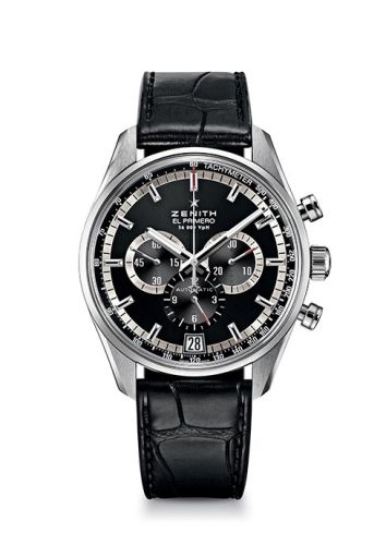 replica Zenith - 03.2040.400/21.C496 El Primero 36.000 VPH Stainless Steel / Black / Alligator