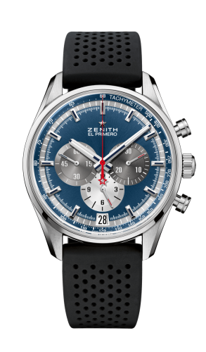 replica Zenith - 03.2040.400/53.R576 El Primero Chronomaster 42 Stainless Steel / Blue / Rubber