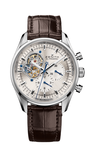 replica Zenith - 03.2040.4061/01.C494 El Primero Chronomaster Open Stainless Steel / Silver / Alligator