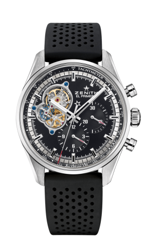 replica Zenith - 03.2040.4061/21.R576 El Primero Chronomaster Open Stainless Steel / Black / Rubber