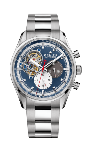 replica Zenith - 03.2040.4061/52.M2040 El Primero Chronomaster Open Stainless Steel / Blue 1969 / Bracelet