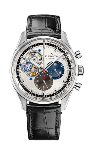 replica Zenith - 03.2040.4061/69.C496 El Primero Chronomaster Open Stainless Steel / Silver 1969 / Alligator