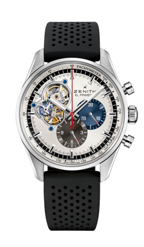 replica Zenith - 03.2040.4061/69.R576 El Primero Chronomaster Open Stainless Steel / Silver 1969 / Rubber