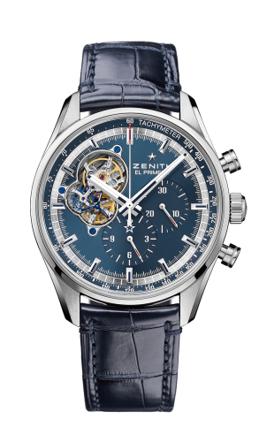 replica Zenith - 03.20416.4061/51.C700 El Primero Chronomaster Open Stainless Steel / Blue / Alligator