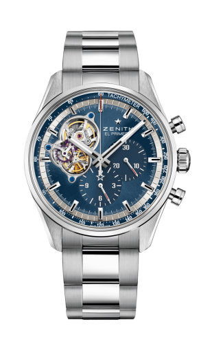 replica Zenith - 03.20416.4061/51.M2040 El Primero Chronomaster Open Stainless Steel / Blue / Bracelet