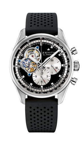 replica Zenith - 03.2042.4061/21.R576 El Primero Chronomaster Open Stainless Steel / Black / Rubber