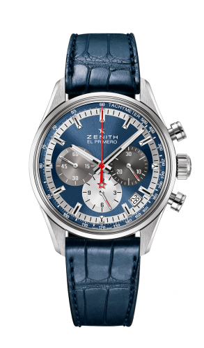 replica Zenith - 03.2150.400/53.C700 El Primero Chronomaster 38 Stainless Steel / Blue / Alligator