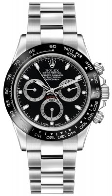 replica Rolex Cosmograph Daytona Stainless Steel Mens Watch 116500LN Black