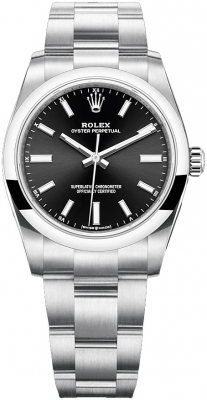 replica Rolex Oyster Perpetual 34mm Ladies Watch 124200 Black