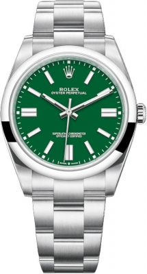 replica Rolex Oyster Perpetual 41mm Mens Watch 124300 Green