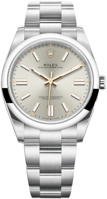 replica Rolex Oyster Perpetual 41mm Mens Watch 124300 Silver