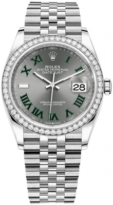 replica Rolex Datejust 36mm Stainless Steel Midsize Watch 126284rbr Slate Roman Jubilee