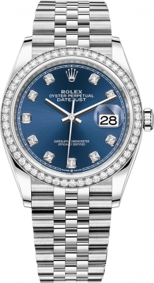 replica Rolex Datejust 36mm Stainless Steel Midsize Watch 126284rbr Blue Diamond Jubilee