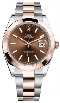 replica Rolex Datejust 41mm Steel and Everose Gold Mens Watch