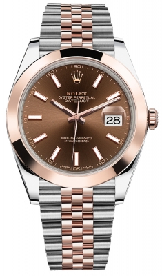 replica Rolex Datejust 41mm Steel and Everose Gold Mens Watch