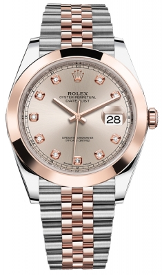 replica Rolex Datejust 41mm Steel and Everose Gold Mens Watch