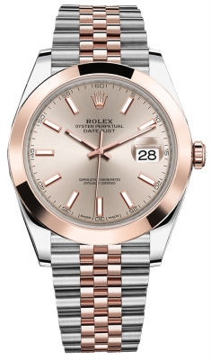 replica Rolex Datejust 41mm Steel and Everose Gold Mens Watch