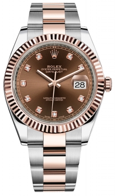 replica Rolex Datejust 41mm Steel and Everose Gold Mens Watch