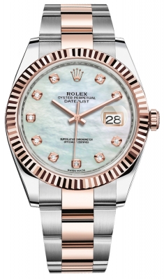 replica Rolex Datejust 41mm Steel and Everose Gold Mens Watch