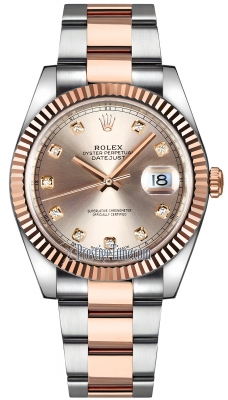 replica Rolex Datejust 41mm Steel and Everose Gold Mens Watch