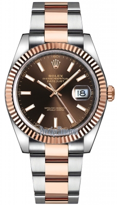 replica Rolex Datejust 41mm Steel and Everose Gold Mens Watch