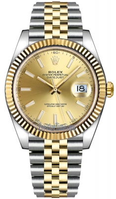 replica Rolex Datejust 41mm Steel and Yellow Gold Mens Watch