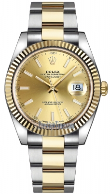 replica Rolex Datejust 41mm Steel and Yellow Gold Mens Watch