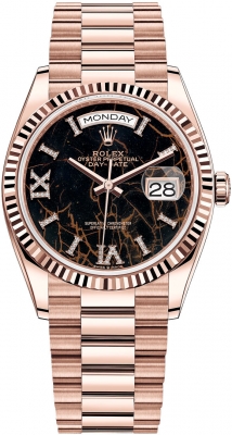 replica Rolex Day-Date 36mm Everose Gold Midsize Watch 128235 Eisenkiesel