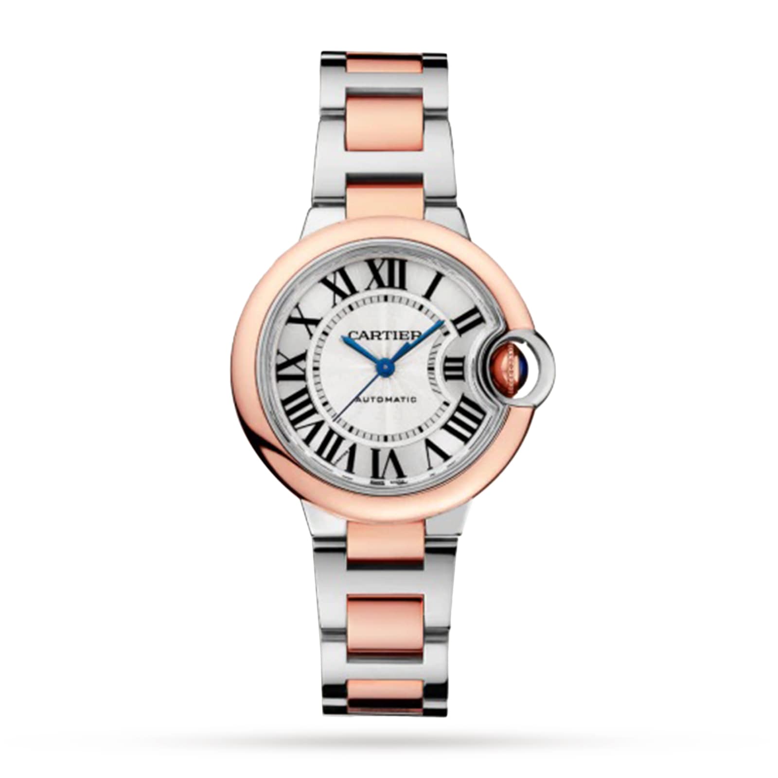 replica Cartier Ballon Bleu De Cartier Watch 33mm Mechanical Movement With Automatic Winding Steel Rose Gold W2BB0032