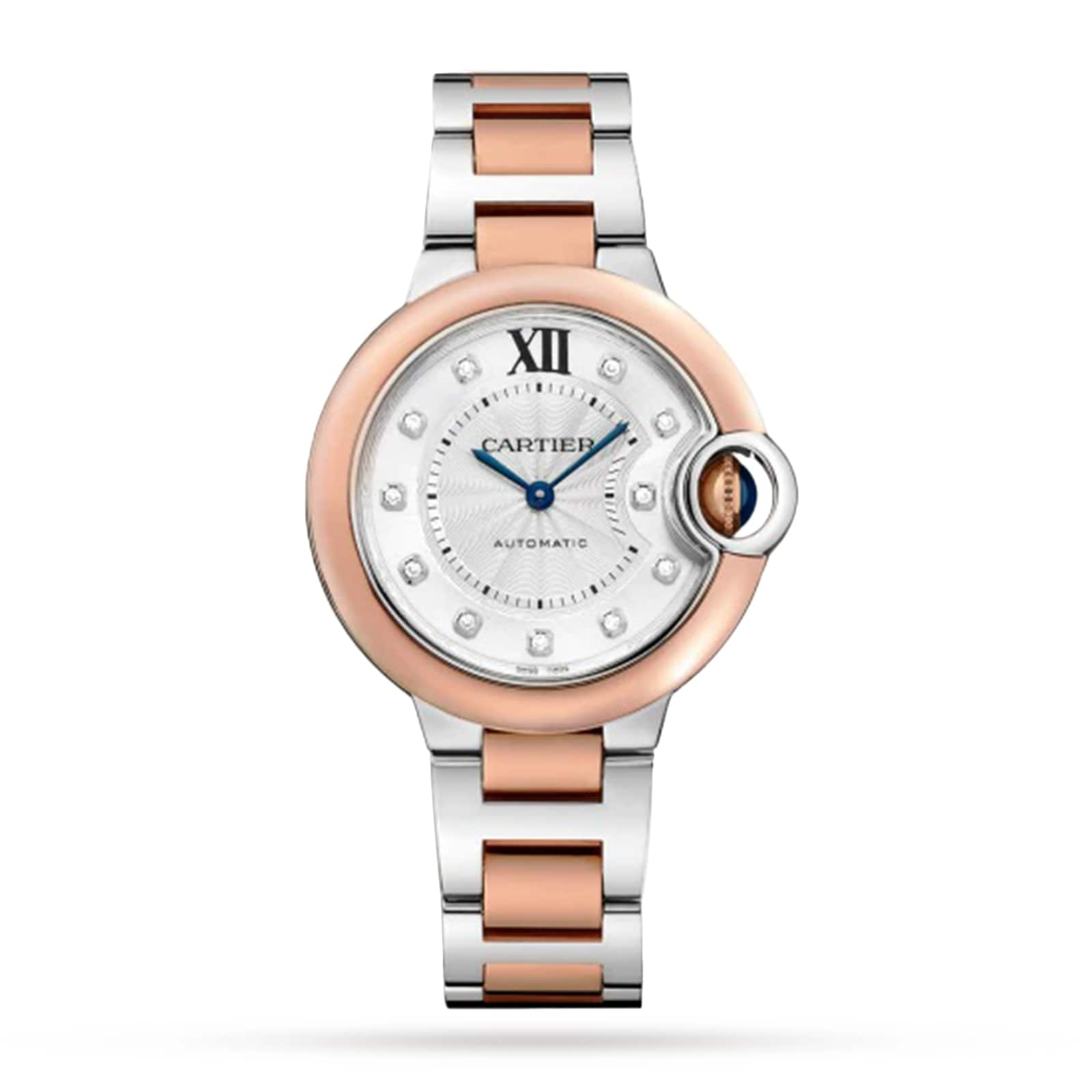 replica Cartier Ballon Bleu De Cartier Watch 33mm Mechanical Movement With Automatic Winding Steel Rose Gold W3BB0021