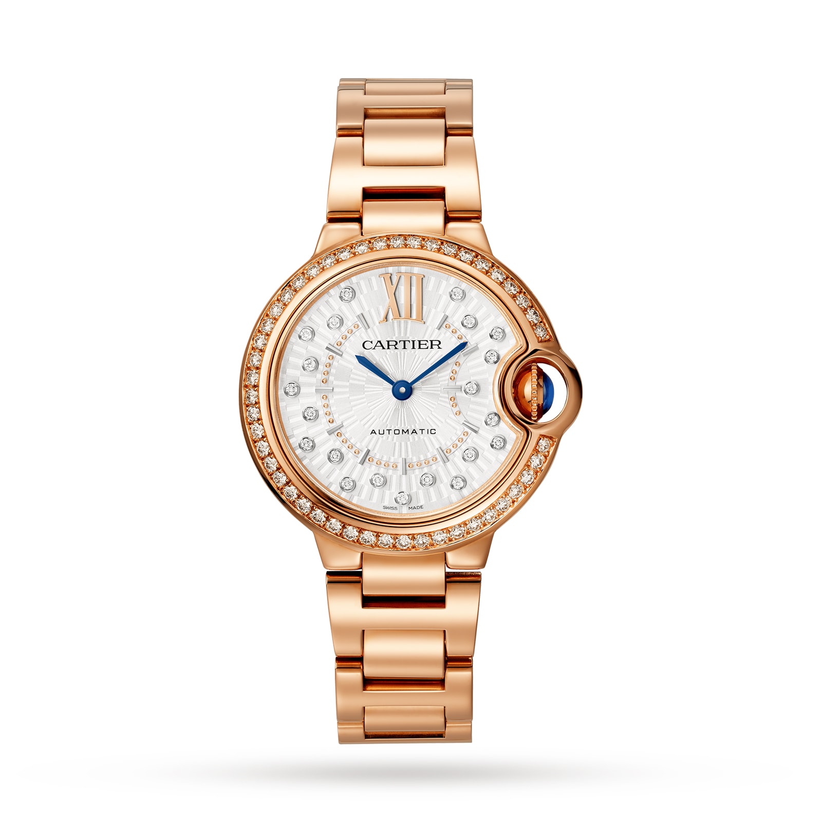 replica Cartier Ballon Bleu De Cartier Watch 33mm Self-Winding Mechanical Movement Rose Gold WJBB0082