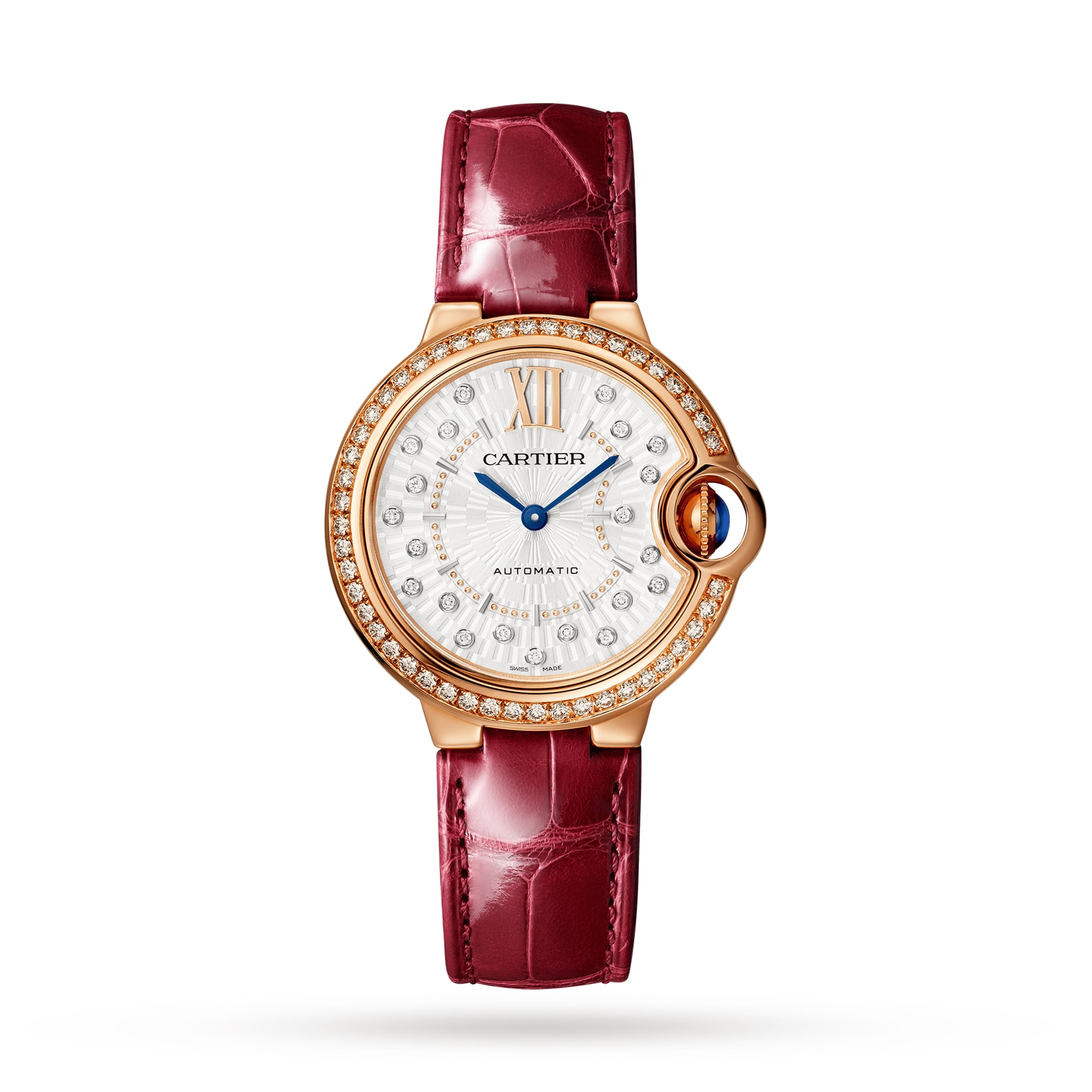 replica Cartier Ballon Bleu De Cartier Watch 33mm Self-Winding Mechanical Movement Rose Gold WJBB0080