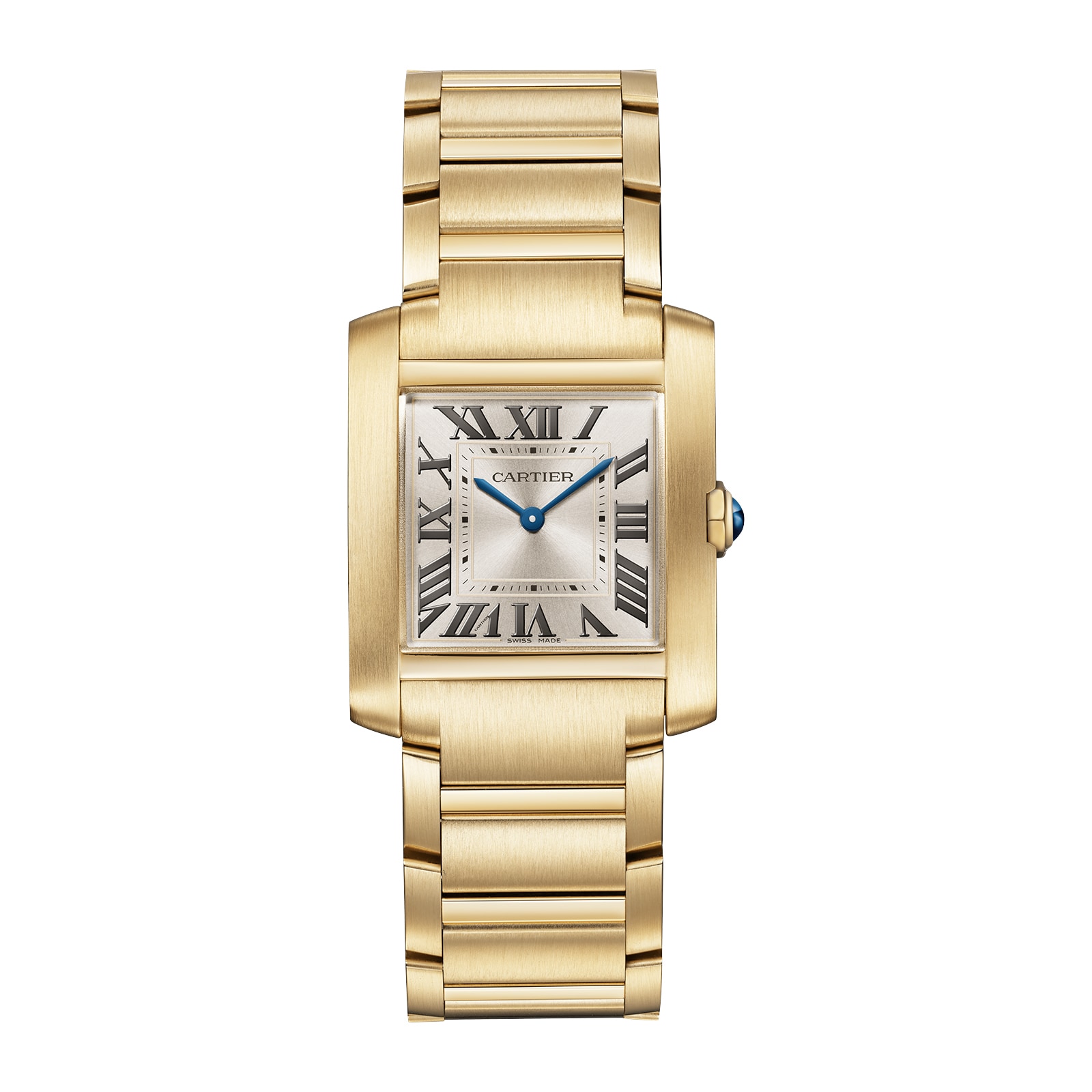 replica Cartier Tank Fran?aise Watch Medium Model Quartz Movement Yellow Gold WGTA0113