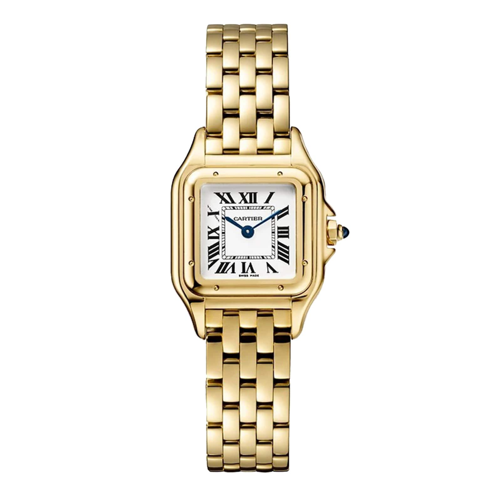 replica Cartier Panthere de Cartier watch small model quartz movement Case in yellow gold 750/1000 dimensions: 23 mm x 30 mm WGPN0038