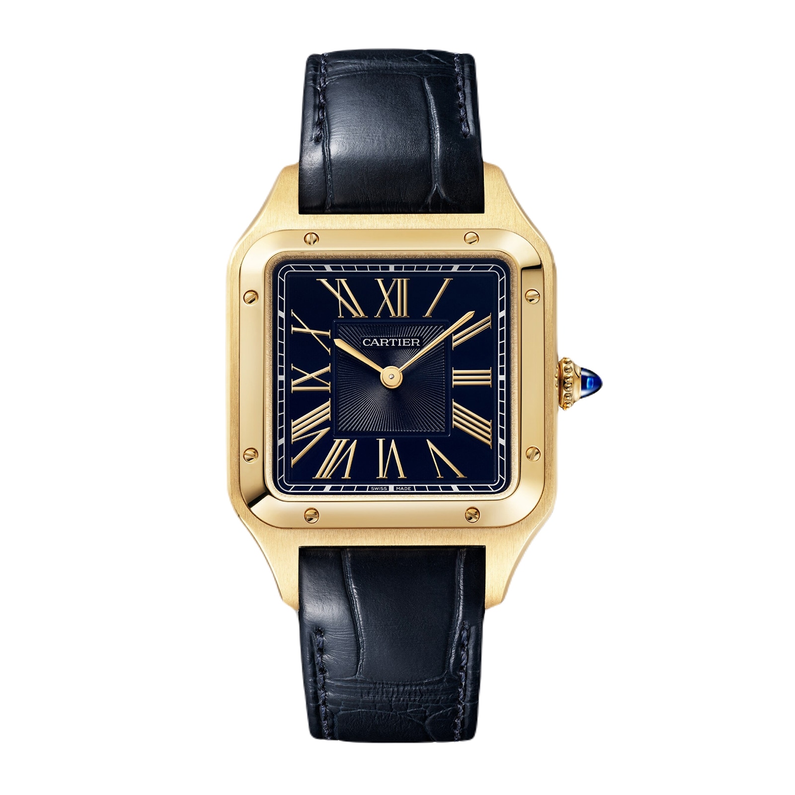 replica Cartier Santos-Dumont Watch Large Model Yellow Gold High Autonomy Quartz WGSA0115