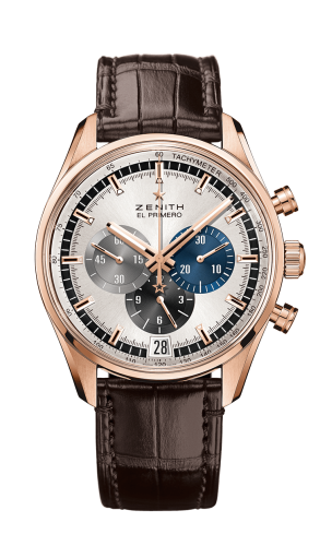 replica Zenith - 18.2043.400/69.C494 El Primero Chronomaster 42 Rose Gold / Silver / Alligator