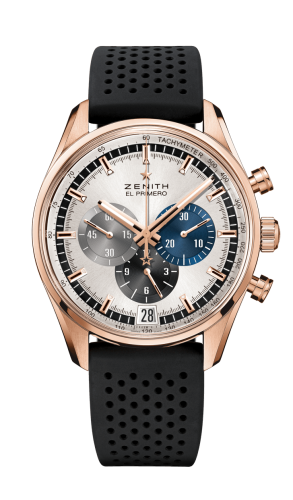 replica Zenith - 18.2043.400/69.R576 El Primero Chronomaster 42 Rose Gold / Silver / Rubber