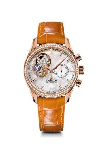 replica Zenith - 22.2150.4062/81.C753 El Primero Chronomaster Lady 38 Rose Gold / Mother of Pearl / Alligator