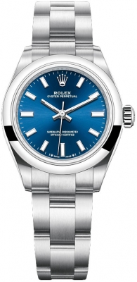 replica Rolex Oyster Perpetual 28mm Ladies Watch 276200 Blue