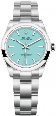 replica Rolex Oyster Perpetual 31mm Ladies Watch 277200 Turquoise Blue