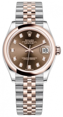 replica Rolex Datejust 31mm Stainless Steel and Rose Gold Ladies Watch