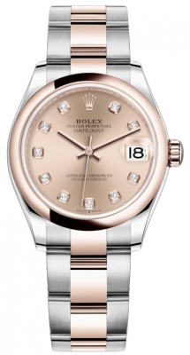 replica Rolex Datejust 31mm Stainless Steel and Rose Gold Ladies Watch