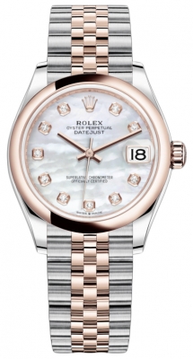 replica Rolex Datejust 31mm Stainless Steel and Rose Gold Ladies Watch