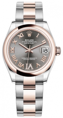 replica Rolex Datejust 31mm Stainless Steel and Rose Gold Ladies Watch