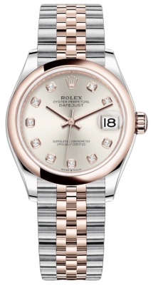 replica Rolex Datejust 31mm Stainless Steel and Rose Gold Ladies Watch