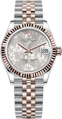 replica Rolex Datejust 31mm Stainless Steel and Rose Gold Ladies Watch