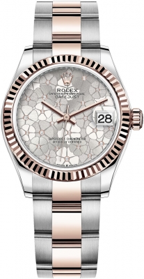 replica Rolex Datejust 31mm Stainless Steel and Rose Gold Ladies Watch