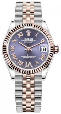 replica Rolex Datejust 31mm Stainless Steel and Rose Gold Ladies Watch