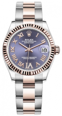 replica Rolex Datejust 31mm Stainless Steel and Rose Gold Ladies Watch