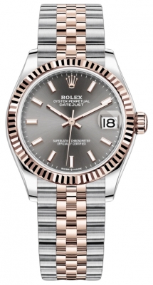 replica Rolex Datejust 31mm Stainless Steel and Rose Gold Ladies Watch